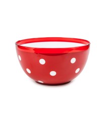 Салатник двухцветный Marusya (Маруся) 2 л, красный п/прозрачный, BEROSSI