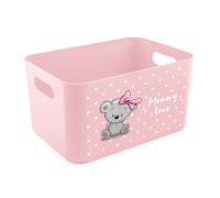 Корзина для детских игрушек Mommy love (Мамми лав) 2,4 л, нежно-розовый, BEROSSI