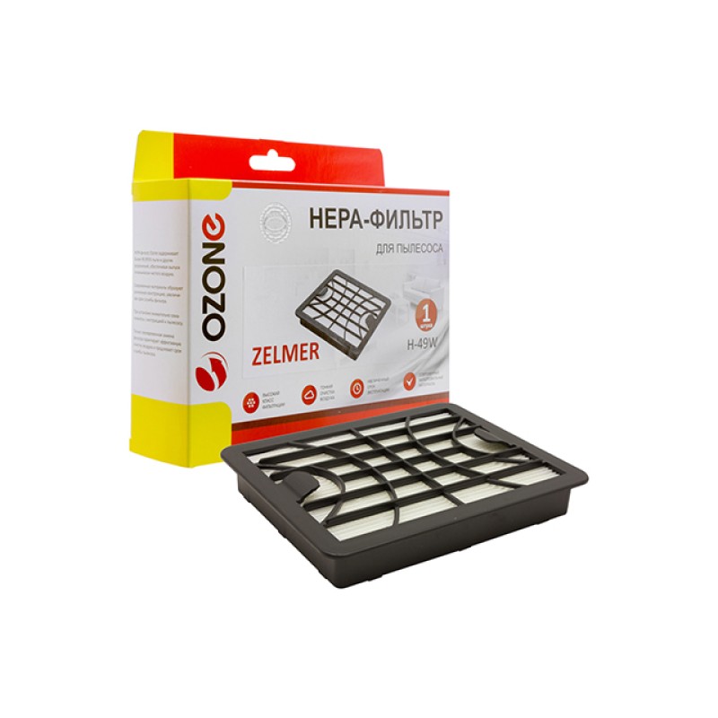 HEPA-фильтр для пылесоса многоразовый моющийся OZONE H-49W (1 шт.)