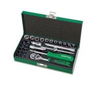 Набор головок 1/4" 4,5-13мм 27предм. 6гр. TOPTUL (GCAD2701)
