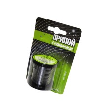 Припой ПОС 61 трубка, катушка ф1,5мм, с канифолью (100г) в блистере