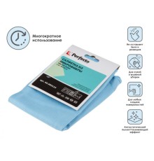 Салфетка из микрофибры 1 шт., 35х35 см, Чистое окно, PERFECTO LINEA