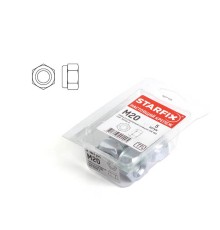 Гайка М20 со стопорным кольцом, цинк, DIN 985 (5 шт в пласт. конт.) STARFIX