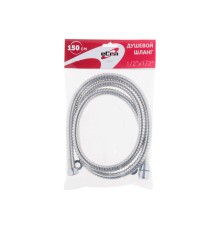 Шланг душевой, SUS/PVC, 1/2" г-г 150 см, хром, eCon