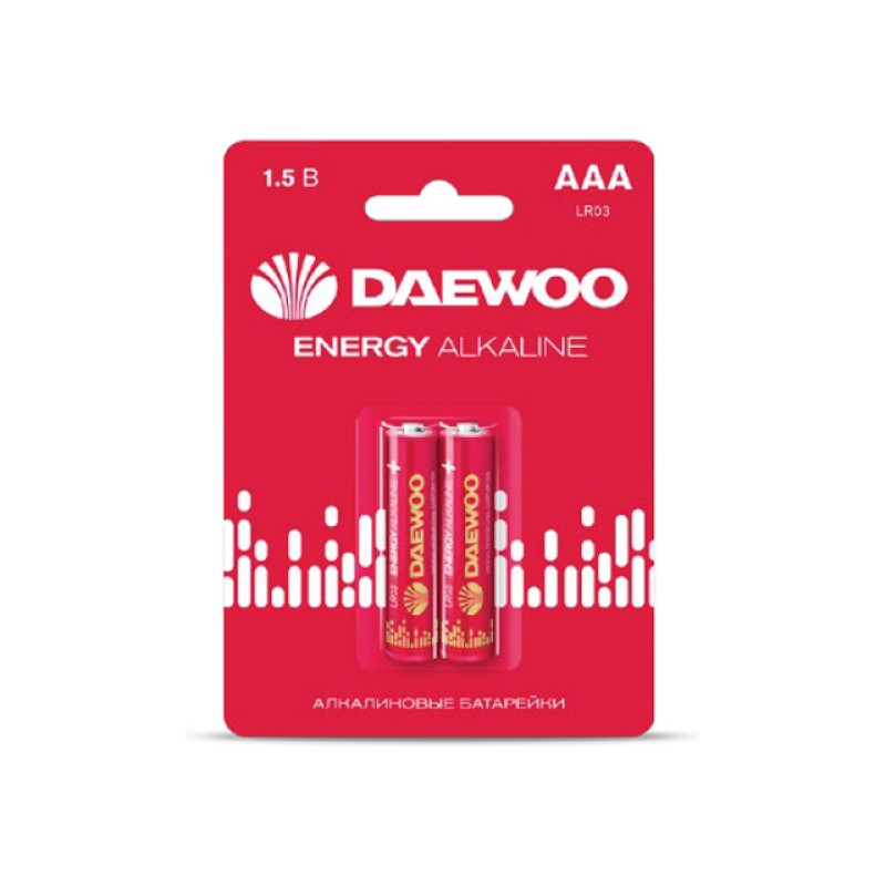 Батарейка AAA LR03 1,5V alkaline BL-2шт DAEWOO ENERGY Батарейка AAA LR03 1,5V alkaline BL-2шт DAEWOO ENERGY