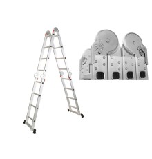 Лестница алюм. многофункц. 4х4 ступ. (стрем.-228см, лестн.-460см) 13кг STARTUL (ST9732-04)