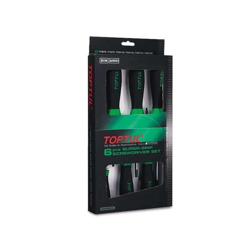 Набор отверток 6шт TORX (T10,15,20,25,30,40) TOPTUL (GAAE0610) Набор отверток 6шт TORX (T10,15,20,25,30,40) TOPTUL (GAAE0610)