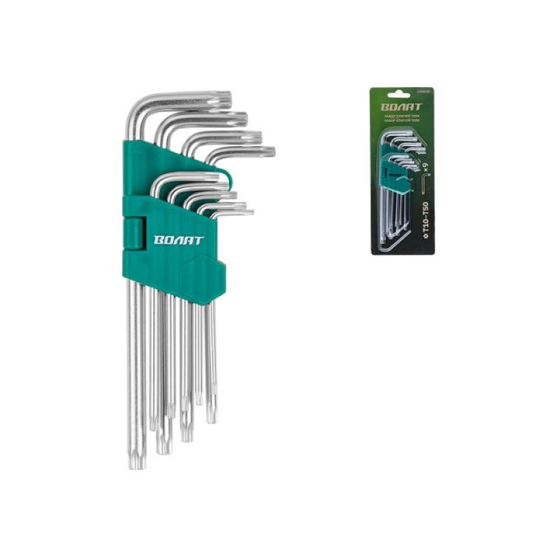 Набор ключей Torx T10-T50 9шт длинных ВОЛАТ Набор ключей Torx T10-T50 9шт длинных ВОЛАТ