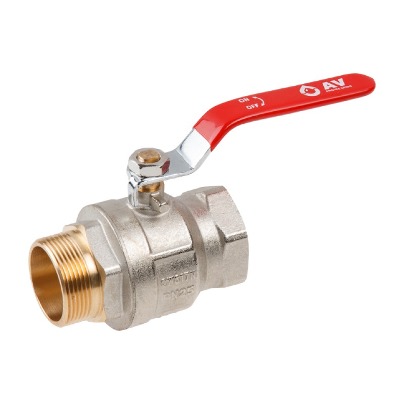 Кран шаровый 1 1/2" нар.-вн. ручка PN25, AV Engineering Кран шаровый 1 1/2" нар.-вн. ручка PN25, AV Engineering