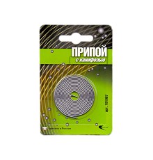 Припой ПОС 61 трубка, спираль ф1,5мм, с канифолью в блистере