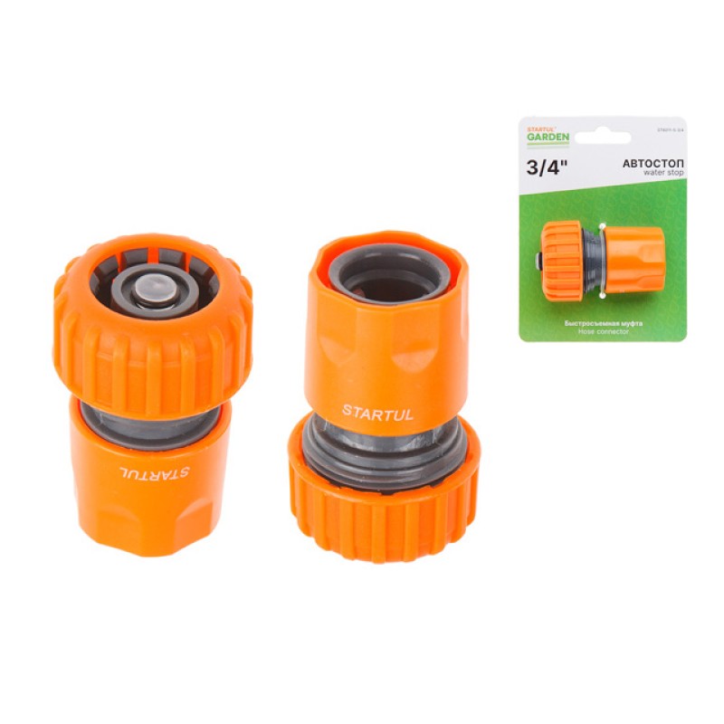 Муфта быстросъемная 3/4" с автостоп. STARTUL GARDEN (ST6011-5-3/4) Муфта быстросъемная 3/4" с автостоп. STARTUL GARDEN (ST6011-5-3/4)