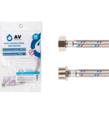 Подводка гибкая, SUS, гайка 1/2" - штуцер 1/2" 300см AV Engineering