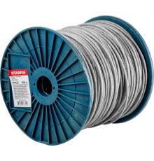 Трос стальной в ПВХ М4(3) DIN 3055 (бухта 200 м) STARFIX