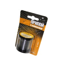 Припой ПОС 61 трубка, катушка ф1мм, с канифолью (100г) в блистере