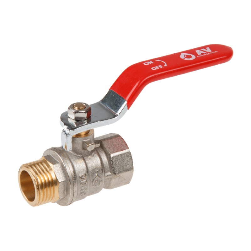 Кран шаровый 1/2" нар.-вн. ручка PN30, AV Engineering Кран шаровый 1/2" нар.-вн. ручка PN30, AV Engineering