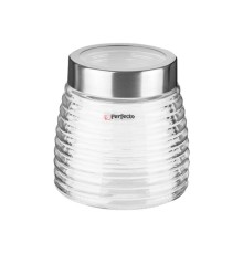 Банка для сыпучих продуктов стеклянная Ажур (Azhur) 900 мл, PERFECTO LINEA