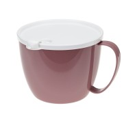 Кружка для супа 0,7 л с крышкой (ягодный) IDEA