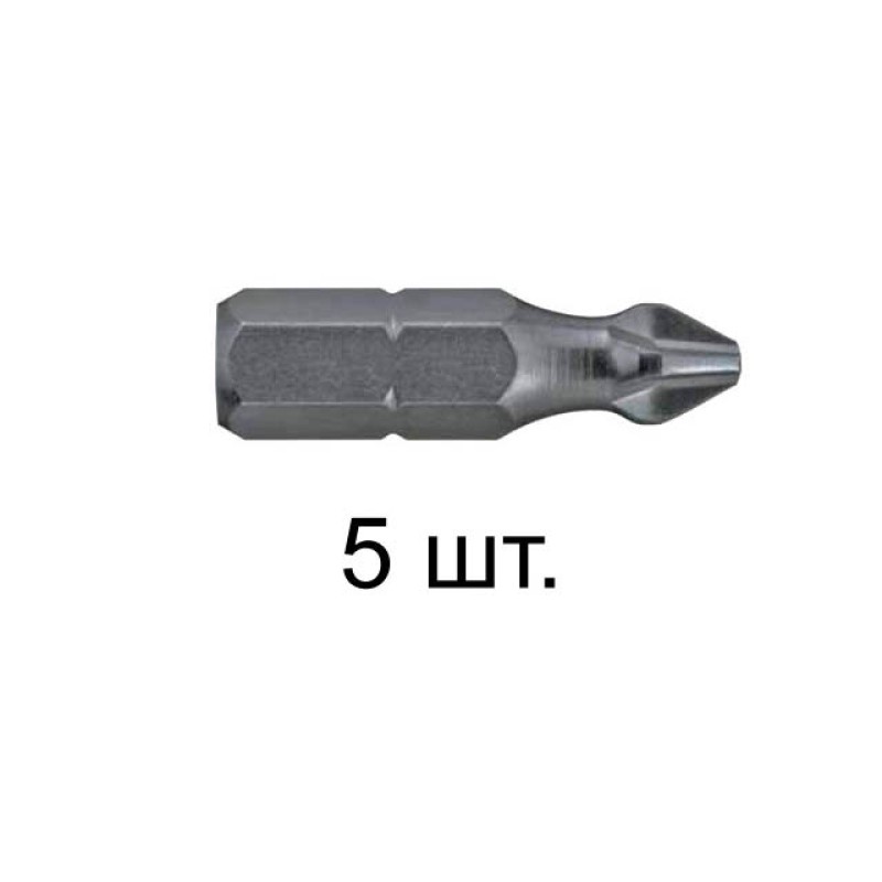 Насадка (бита) крестообразная PH3 50 мм DIAGER торсионная (5 шт.) Насадка (бита) крестообразная PH3 50 мм DIAGER торсионная (5 шт.)