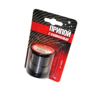 Припой ПОС 61 трубка, катушка ф2мм, с канифолью (100г) в блистере