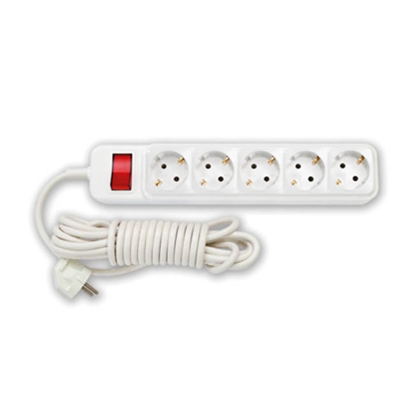 Удлинитель бытовой 5м (5 роз., 2.5кВт, с/з, ПВС 3х0,75) Bylectrica Удлинитель бытовой 5м (5 роз., 2.5кВт, с/з, ПВС 3х0,75) Bylectrica
