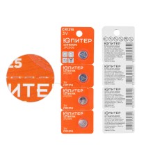 Батарейка CR1216 3V lithium 4шт. ЮПИТЕР