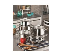 Кастрюля из нерж.стали, 3.6 л, ф 24 х 8, серия Rio Metal, HISAR