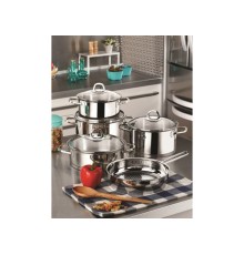 Кастрюля из нерж.стали, 3.6 л, ф 24 х 8, серия Rio Metal, HISAR