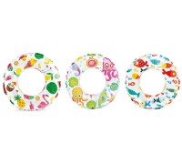 Надувной круг для плавания Lively Print, 61 см, INTEX