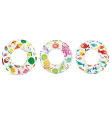 Надувной круг для плавания Lively Print, 61 см, INTEX