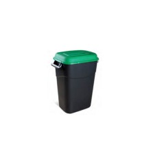 Контейнер для мусора пластик. 75л (зел. крышка) TAYG