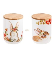 Банка для сыпучих продуктов керамическая 750 мл, серия EASTER BUNNY, PERFECTO LINEA