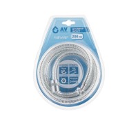 Шланг душевой, PVC, 1/2" г-г 200 см, хром, AV Engineering
