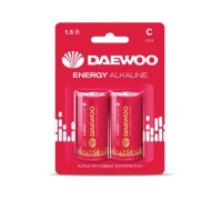 Батарейка C LR14 1,5V alkaline BL-2шт DAEWOO ENERGY