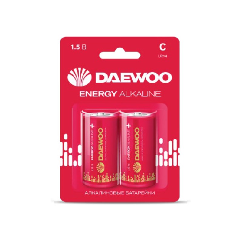 Батарейка C LR14 1,5V alkaline BL-2шт DAEWOO ENERGY Батарейка C LR14 1,5V alkaline BL-2шт DAEWOO ENERGY