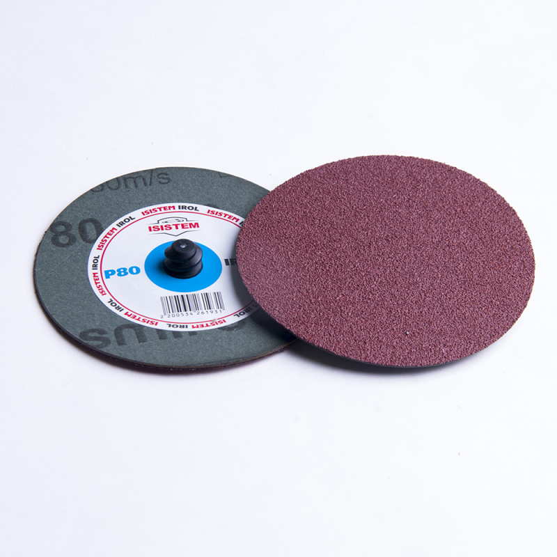 Р80 ISISTEM IROL Диск шлифовальный Fiber Ceramic d75 мм, крепление резьбовое - быстросъем