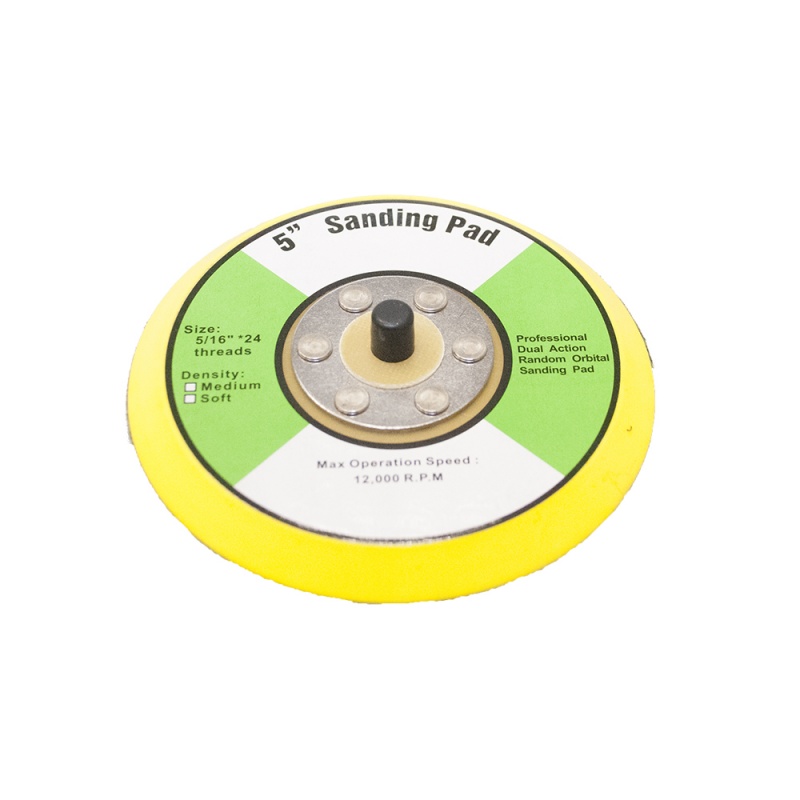 125мм ISISTEM  Подложка для шлифмашины с липучкой, без отверстий, 5/16"