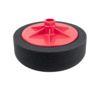 Полировальный круг с резьбой M14 из поролонa D150mm T50mm мягкий черный ICAR Soft BLACK