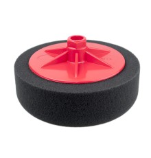 Полировальный круг с резьбой M14 из поролонa D150mm T50mm мягкий черный ICAR Soft BLACK
