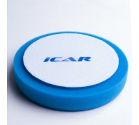 Полировальный поролон. круг ICAR D150mm (велкро 125mm) T30mm среднежесткий синий