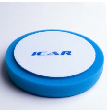 Полировальный поролон. круг ICAR D150mm (велкро 125mm) T30mm среднежесткий синий
