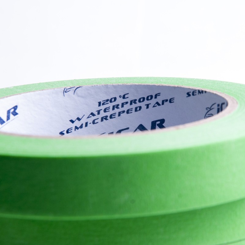 40м х 18мм Зеленая Малярная лента ICAR 120°C Waterproof Semicreped