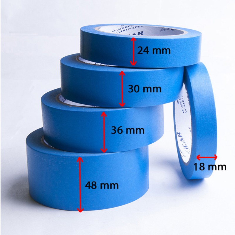 40м х 36мм Синяя Малярная лента ICAR 100°C Waterproof Washi