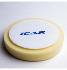 Полировальный поролон. круг ICAR D150mm (велкро 125mm) T30mm среднемягкий желтый