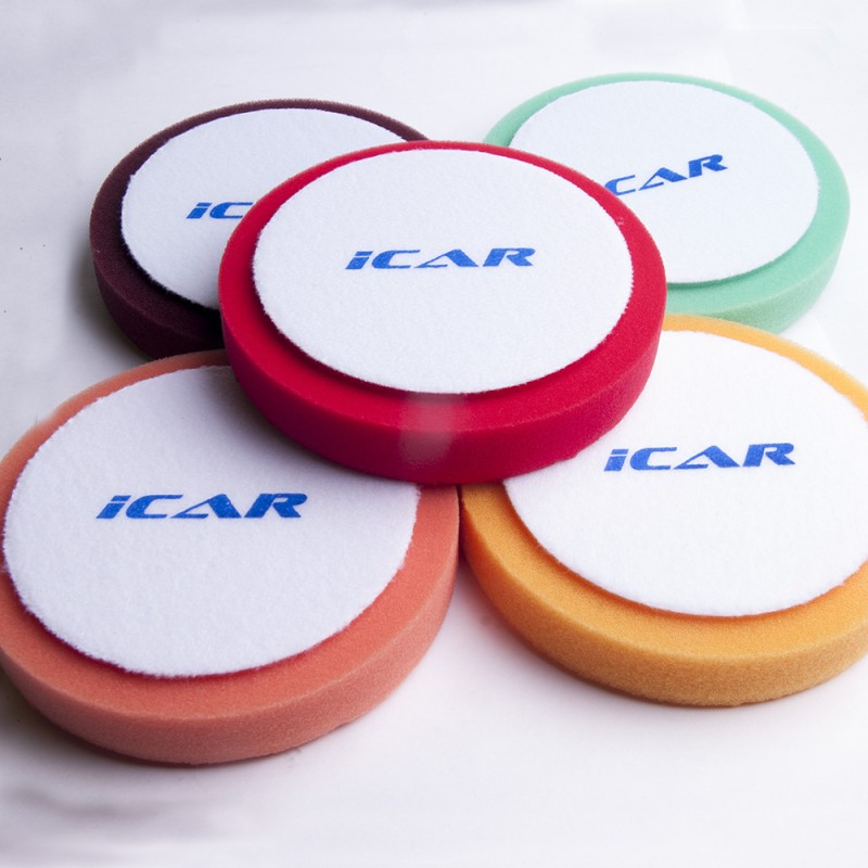 Полировальный поролон. круг ICAR D150mm SOTA T30mm жесткий бордовый