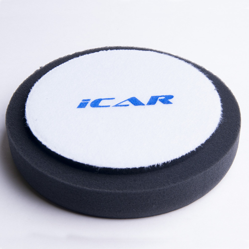 Полировальный поролон. круг ICAR D150mm (велкро 125mm) T30mm мягкий черный