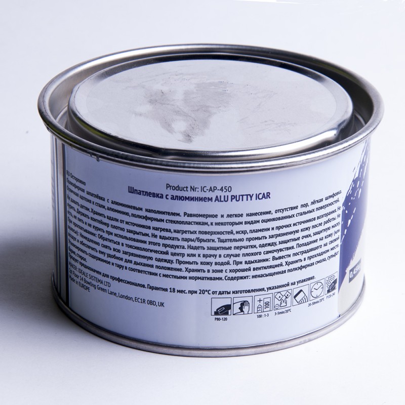 Шпатлевка ICAR ALU PUTTY, 0.45 кг - 2609Н