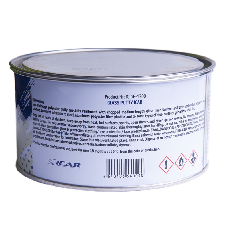 Шпатлевка ICAR GLASS PUTTY, 1.7 кг Шпатлевка ICAR GLASS PUTTY, 1.7 кг