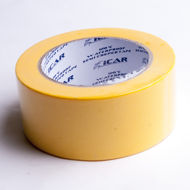 40м х 48мм Желтая Малярная лента ICAR 120°C Waterproof Semicreped