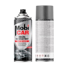 Эмаль по пластику MobiCAR, черный матовый, аэрозоль, 520мл