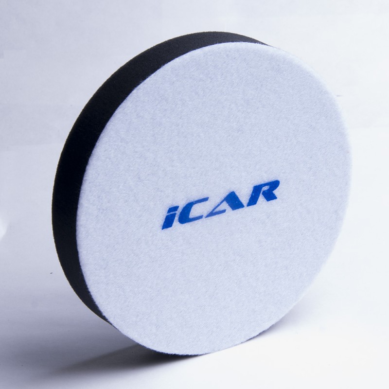 Полировальный поролон. круг D150mm (велкро 150mm) T30mm мягкий черный ICAR